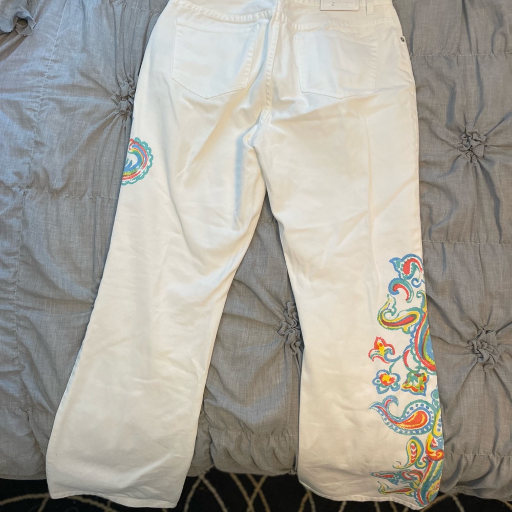 NWOT Lauren Ralph Lauren Paisley Boot Cut Jeans - Picture 3 of 8